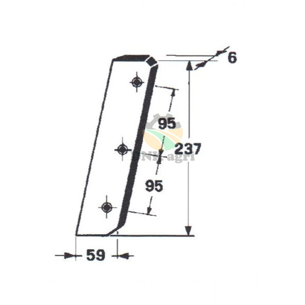 Ніж поршня 0982.20.02.00 для прес-підбирача Welger AP41