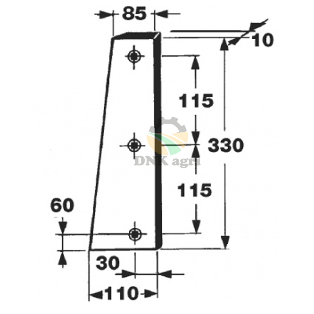 Ніж поршня 0982.25.13.00 для прес-підбирача Welger AP630