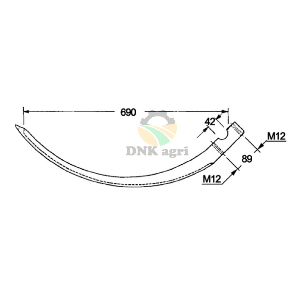 Needle AE37764 (metal) - part for baler John Deere 214-214T