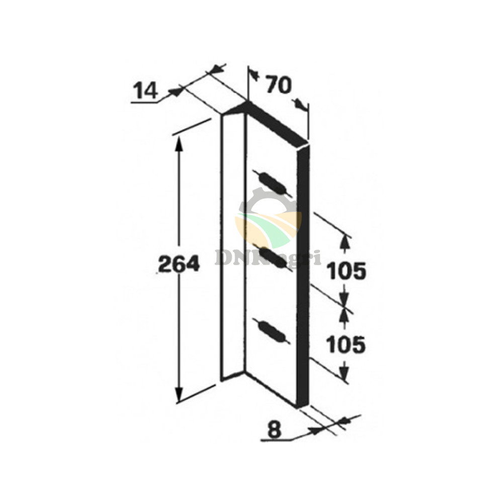 Ніж камери 0982.20.07.00 для прес-підбирача Welger AP42