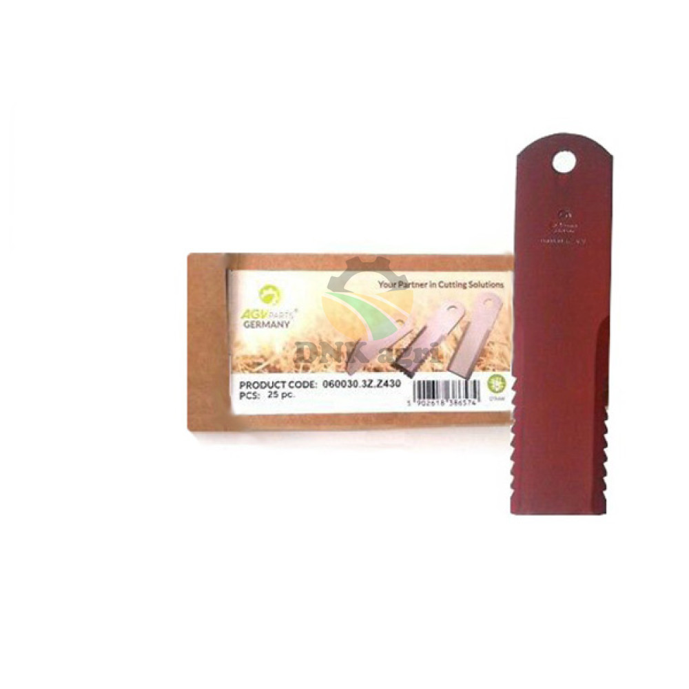 Ніж подрібнювача 060030 нерухомий (195x50x3мм d-12мм) AGV