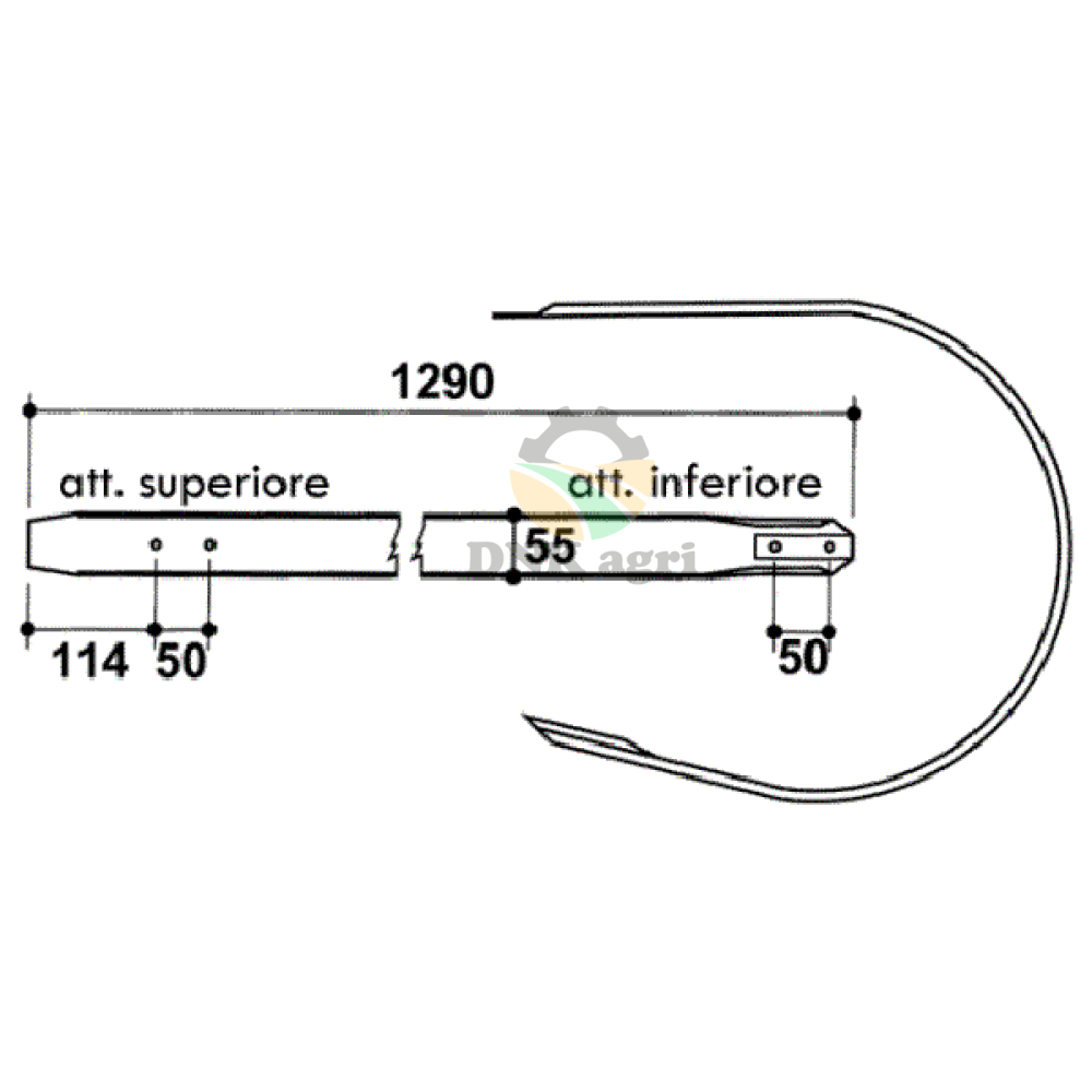 Напрямна пружин підбирача 06.05.441 для прес-підбирача Gallignani