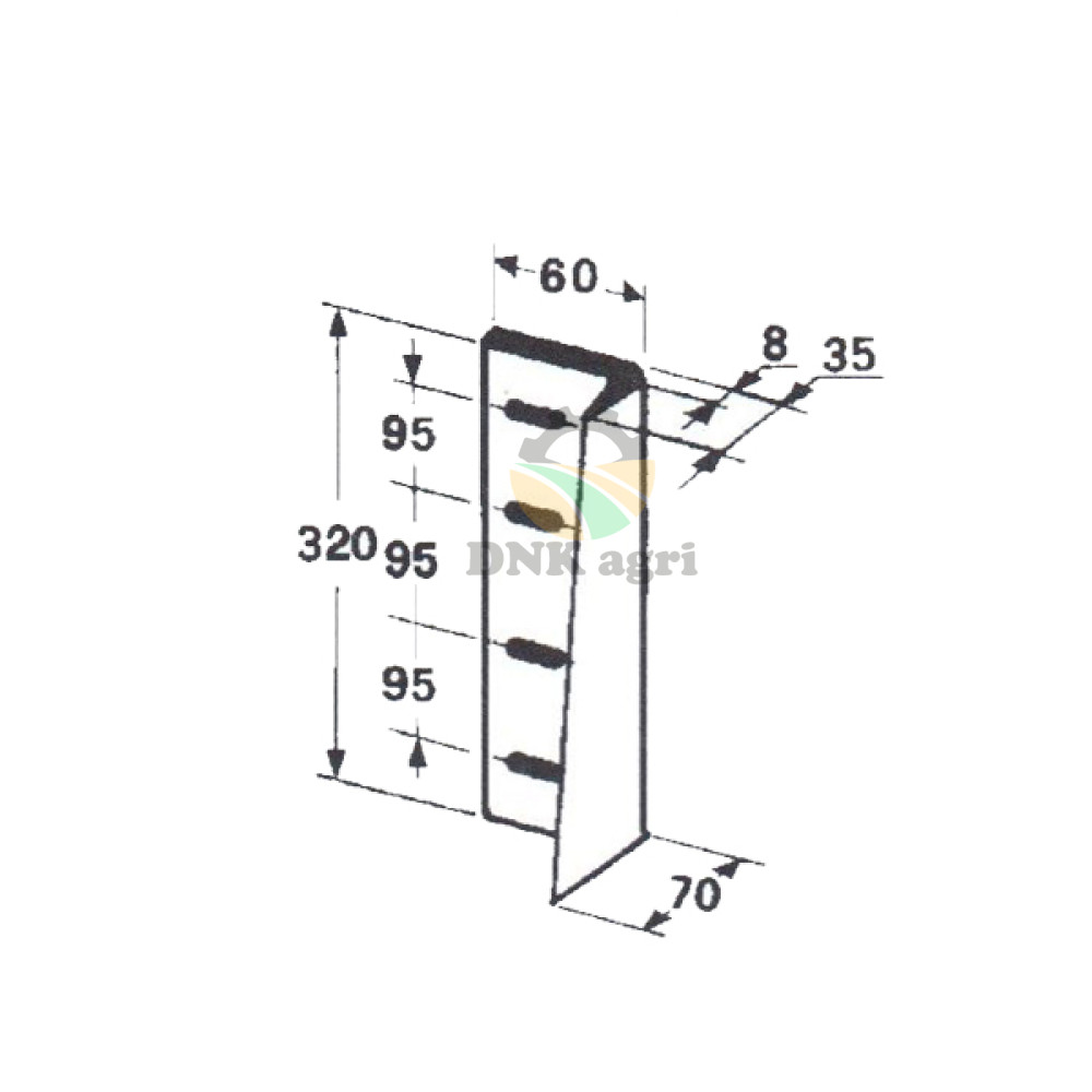 Ніж поршня 0982.25.09.00 для прес-підбирача Welger AP53