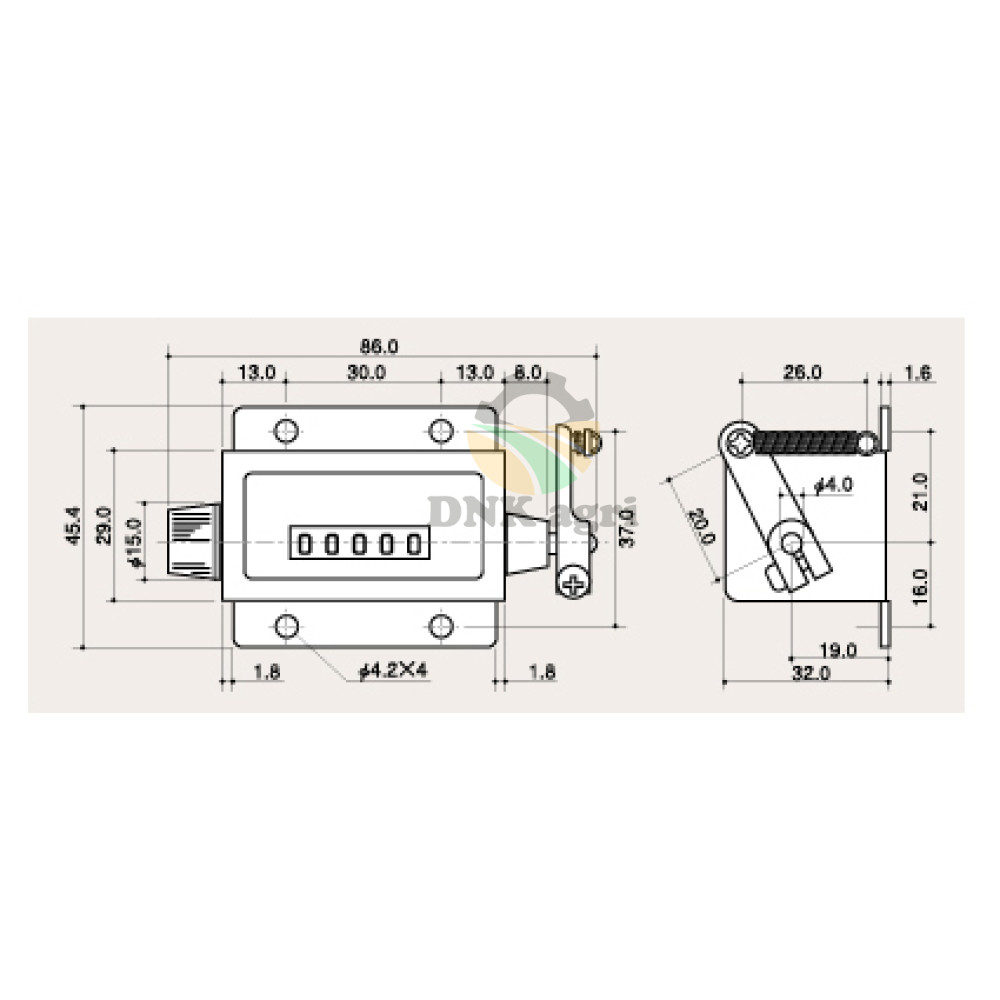 Лічильник тюків універсальний (KORI Seiki Japan) правий RS-5