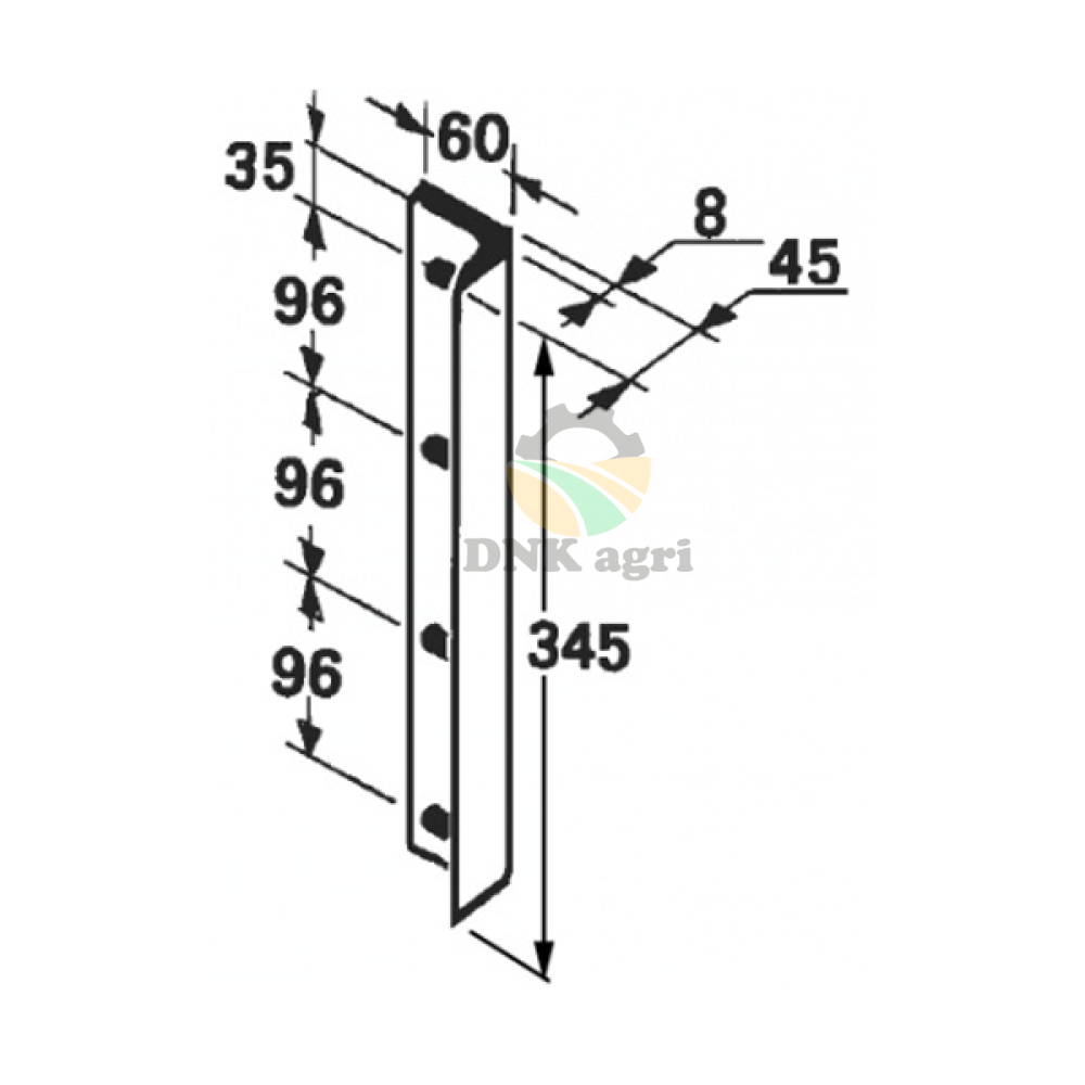 Ніж поршня 0982.25.03.00 для прес-підбирача Welger AP71