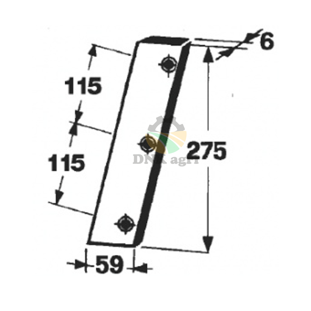 Ніж поршня 1105.03.05.05.01 для прес-підбирача Welger AP51