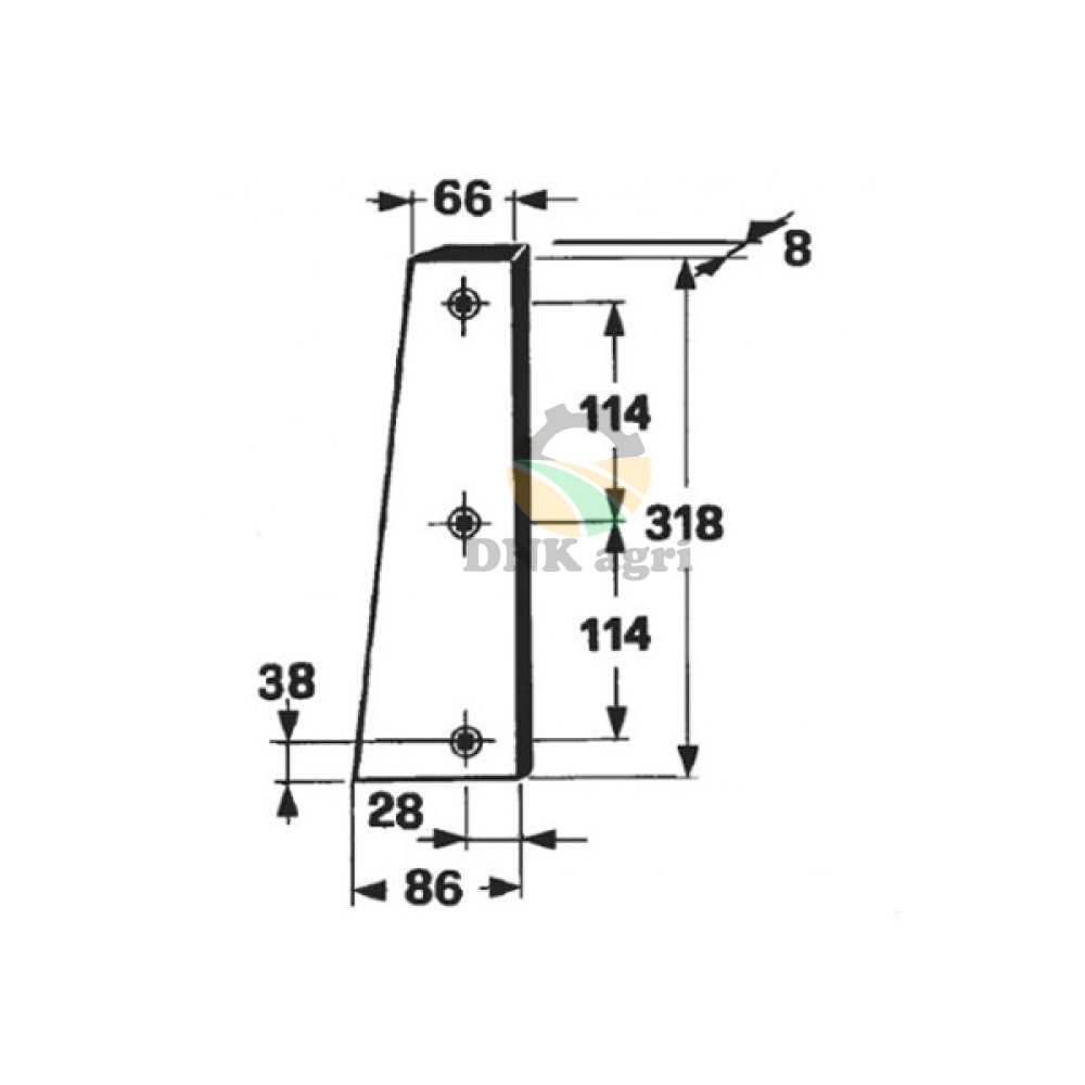 Нож поршня E17777 (неподвижный) для пресс-подборщика John Deere