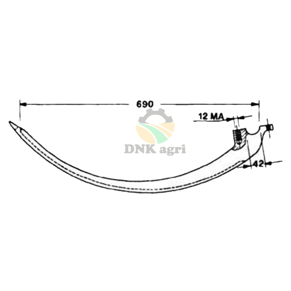 Голка DC14818 металева для прес-підбирача John Deere 224-332-336-342-346