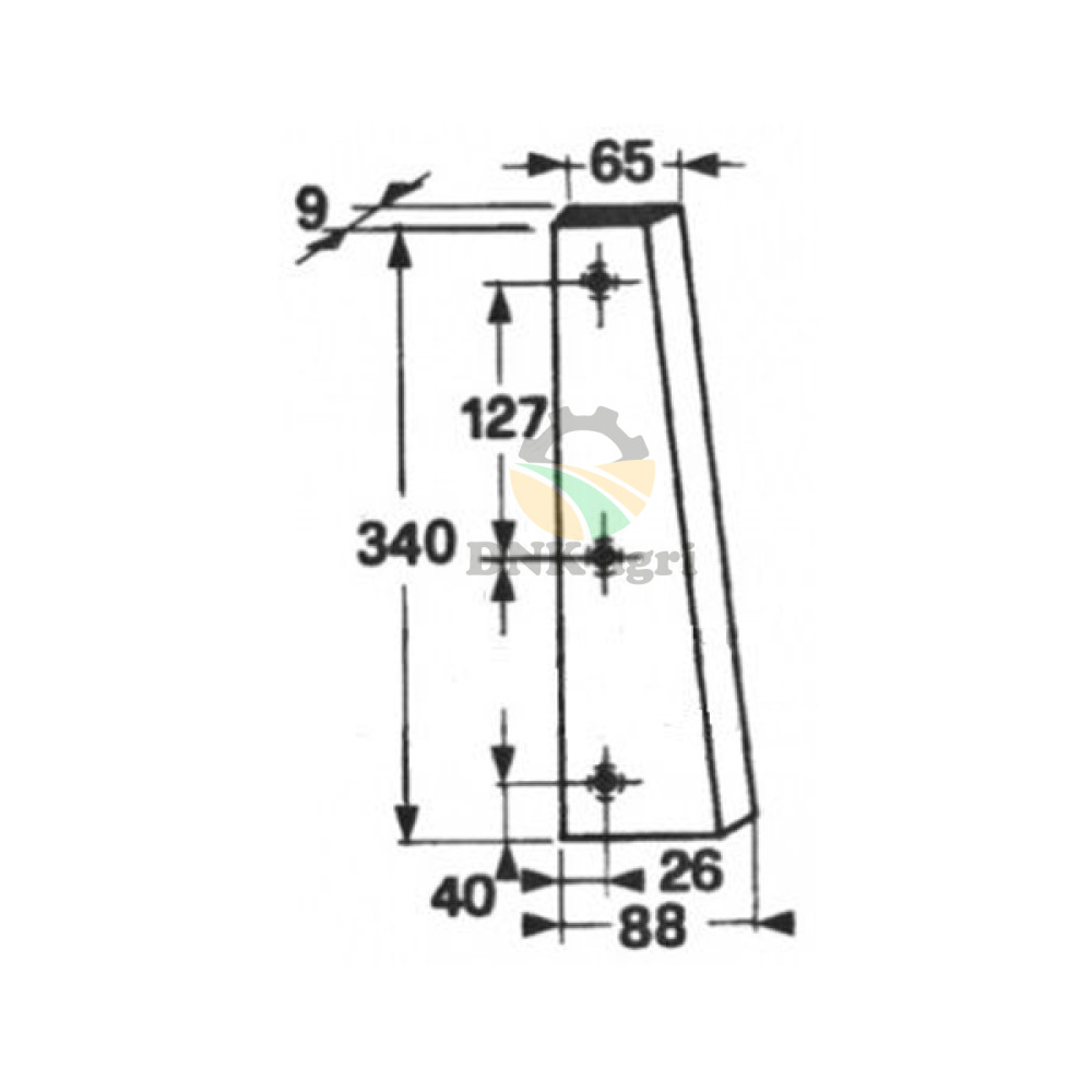Ніж поршня E16461 (мобільний) для прес-підбирача John Deere 224