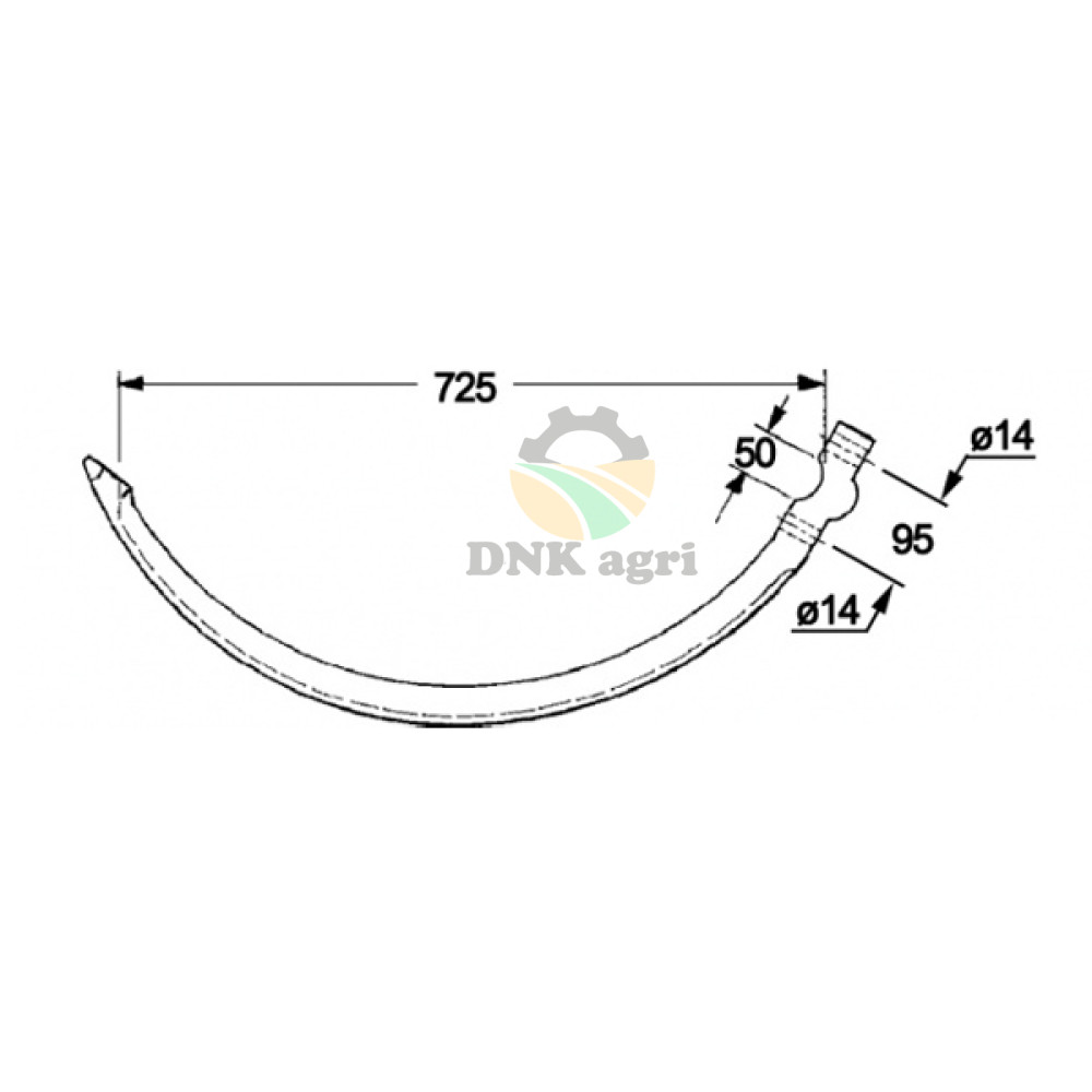 Голка для прес-підбирача New Holland 286, 134 119